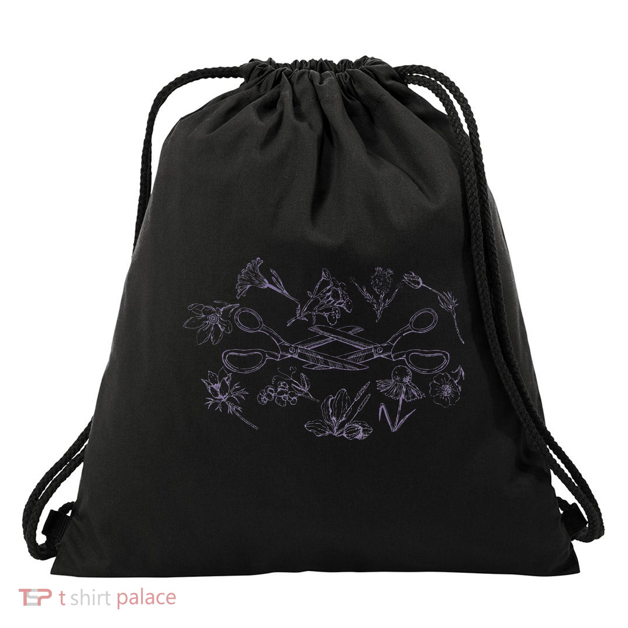 Subtle Sapphic Lesbian Wildflower Lgbtq Pride Month Drawstring Bag