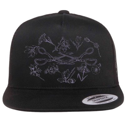 Subtle Sapphic Lesbian Wildflower Lgbtq Pride Month Flatbill Hat