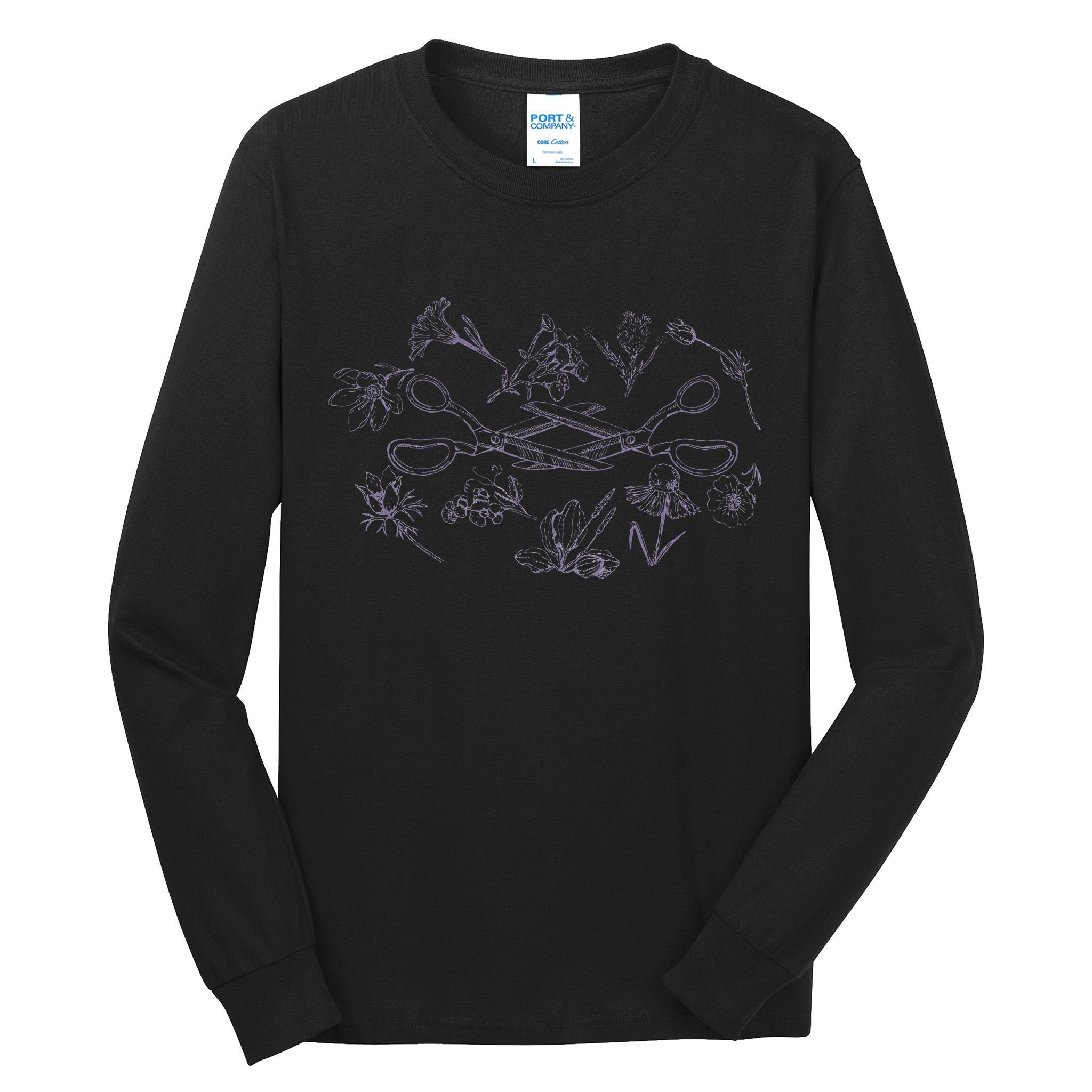 Subtle Sapphic Lesbian Wildflower Lgbtq Pride Month Tall Long Sleeve T-Shirt