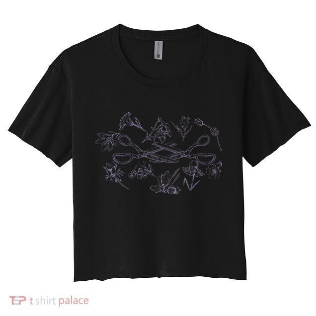 Subtle Sapphic Lesbian Wildflower Lgbtq Pride Month Crop Top