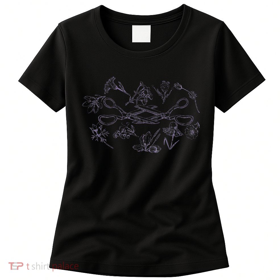Subtle Sapphic Lesbian Wildflower Lgbtq Pride Month Womens T-Shirt