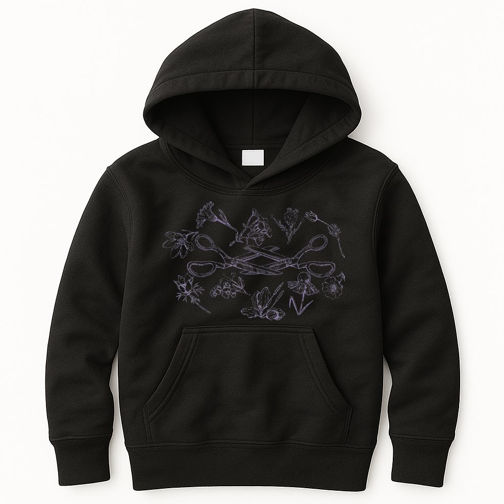 Subtle Sapphic Lesbian Wildflower Lgbtq Pride Month Kids Hoodie