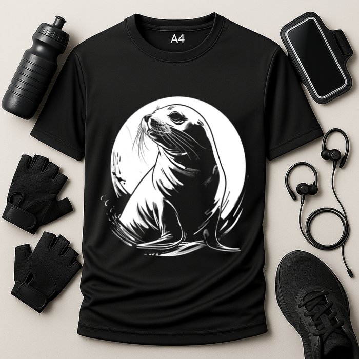 Seal Sea Lion Zookeeper Animal Gift Cooling Performance Crew T-Shirt