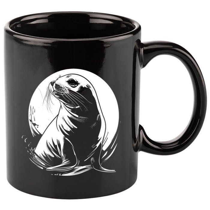 Seal Sea Lion Zookeeper Animal Gift 11oz C Handle Ceramic Mug
