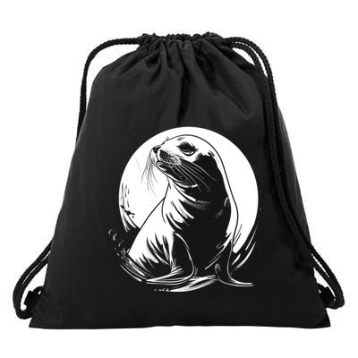 Seal Sea Lion Zookeeper Animal Gift Drawstring Bag