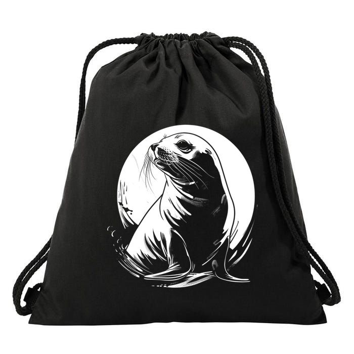 Seal Sea Lion Zookeeper Animal Gift Drawstring Bag