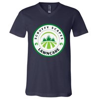 Scruffy Scapes Lawn Care Knoxville Tn V-Neck T-Shirt