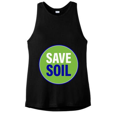 Save Soil Let Us Make It Happen Support Save Soil Movement Ladies PosiCharge Tri-Blend Wicking Tank