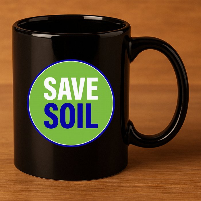 Save Soil Let Us Make It Happen Support Save Soil Movement 11oz C Handle Ceramic Mug