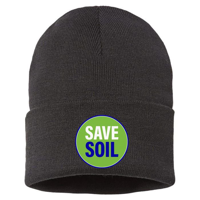 Save Soil Let Us Make It Happen Support Save Soil Movement Sustainable Knit Beanie