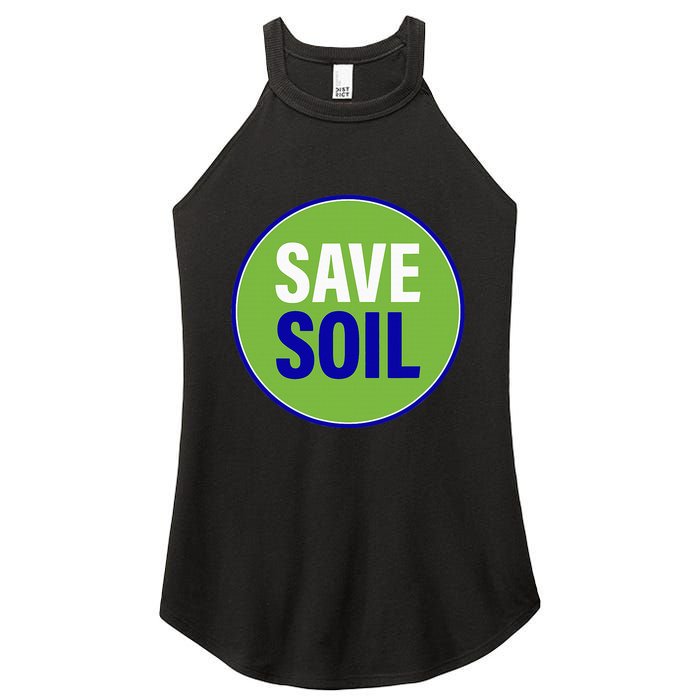 Save Soil Let Us Make It Happen Support Save Soil Movement Women's Perfect Tri Rocker Tank