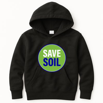 Save Soil Let Us Make It Happen Support Save Soil Movement Kids Hoodie