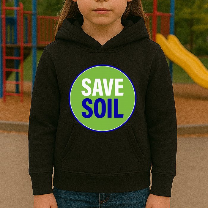 Save Soil Let Us Make It Happen Support Save Soil Movement Kids Hoodie
