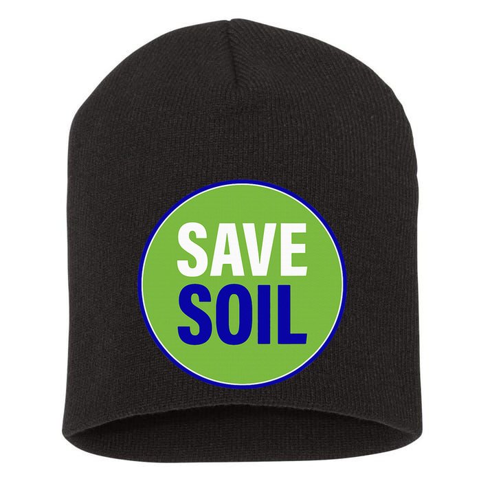 Save Soil Let Us Make It Happen Support Save Soil Movement Short Acrylic Beanie