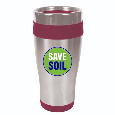 Save Soil Let Us Make It Happen Support Save Soil Movement 16oz Travel Tumbler