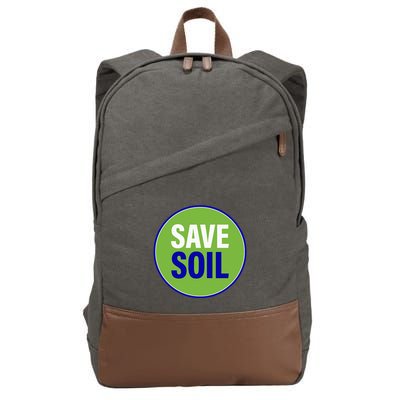 Save Soil Let Us Make It Happen Support Save Soil Movement Cotton Canvas Backpack