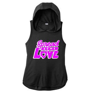 Spread Some Love Retro Ladies PosiCharge Tri-Blend Wicking Draft Hoodie Tank