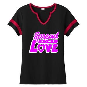 Spread Some Love Retro Ladies Halftime Notch Neck Tee