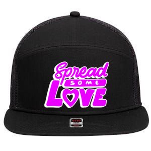 Spread Some Love Retro 7 Panel Mesh Trucker Snapback Hat