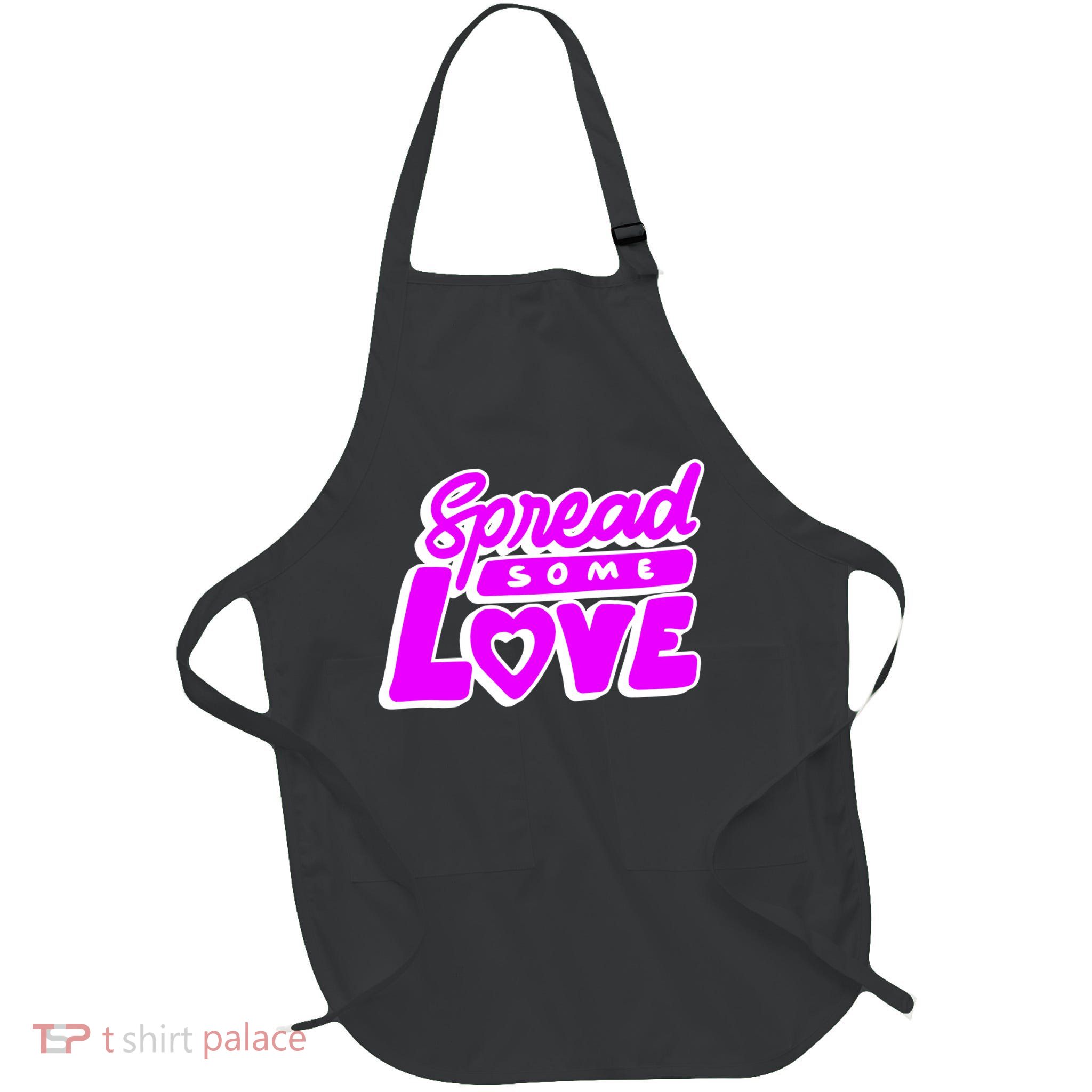 Spread Some Love Retro Full-Length Apron With Pockets