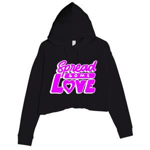 Spread Some Love Retro Crop Fleece Hoodie