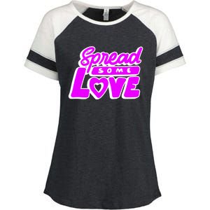 Spread Some Love Retro Enza Ladies Jersey Colorblock Tee