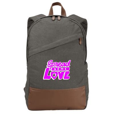 Spread Some Love Retro Cotton Canvas Backpack