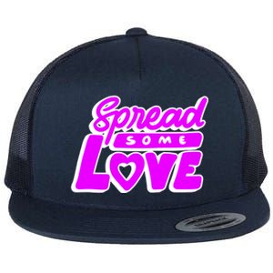 Spread Some Love Retro Flat Bill Trucker Hat