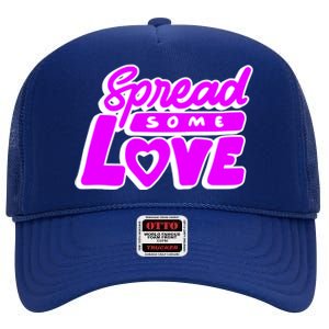 Spread Some Love Retro High Crown Mesh Back Trucker Hat