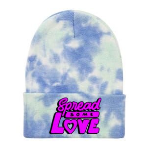 Spread Some Love Retro Tie Dye 12in Knit Beanie