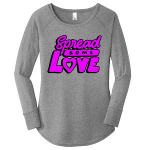 Spread Some Love Retro Women's Perfect Tri Tunic Long Sleeve Shirt