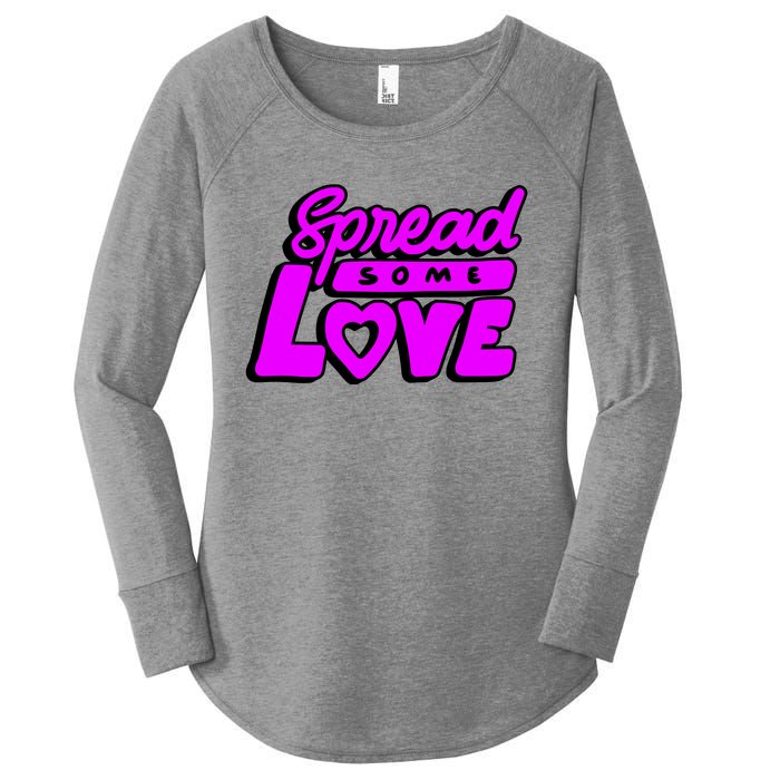 Spread Some Love Retro Women's Perfect Tri Tunic Long Sleeve Shirt