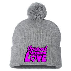 Spread Some Love Retro Pom Pom 12in Knit Beanie