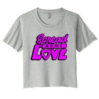 Spread Some Love Retro Women's Crop Top Tee