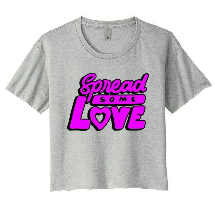 Spread Some Love Retro Women's Crop Top Tee