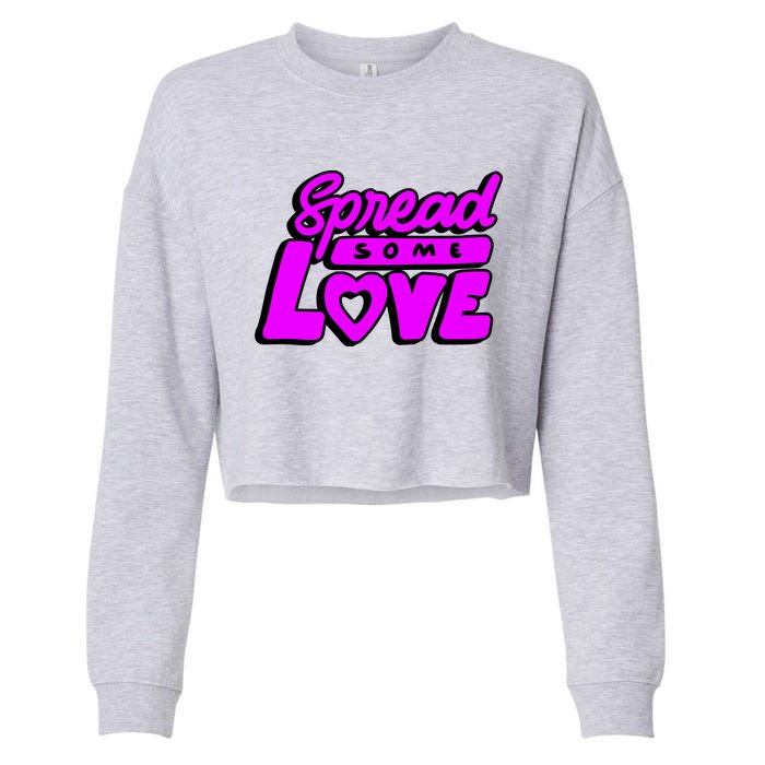 Spread Some Love Retro Cropped Pullover Crew