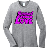 Spread Some Love Retro Ladies Long Sleeve Shirt