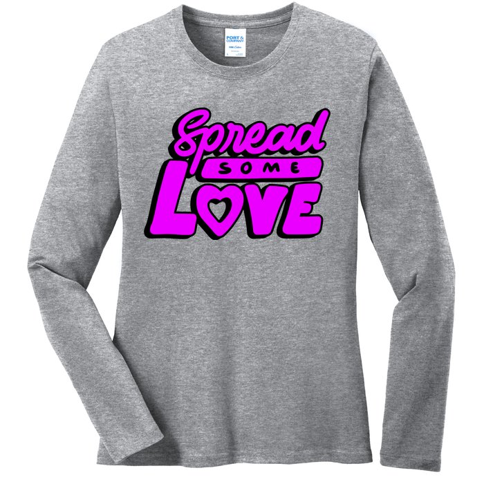 Spread Some Love Retro Ladies Long Sleeve Shirt