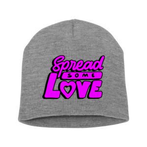 Spread Some Love Retro Short Acrylic Beanie