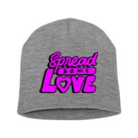 Spread Some Love Retro Short Acrylic Beanie