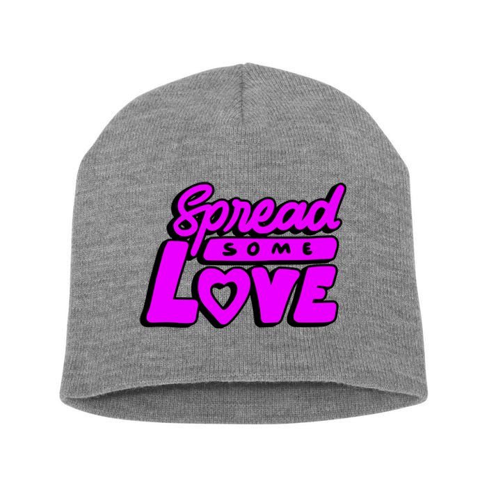 Spread Some Love Retro Short Acrylic Beanie