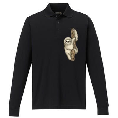 Sloth Performance Long Sleeve Polo