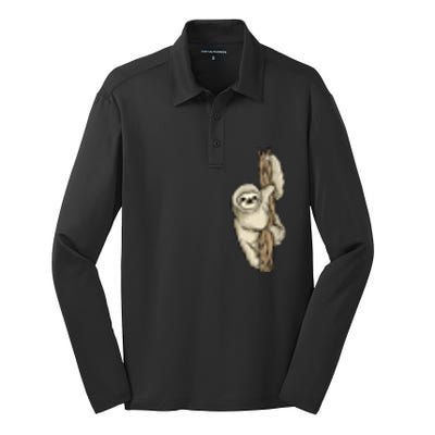 Sloth Silk Touch Performance Long Sleeve Polo