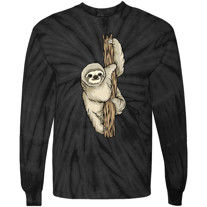 Sloth Tie-Dye Long Sleeve Shirt