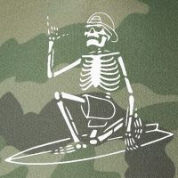 Skeleton Surfing Lazy Halloween Costume Skull Bones Surfer Legacy Tie Dye Trucker Hat