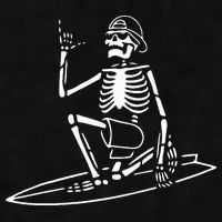Skeleton Surfing Lazy Halloween Costume Skull Bones Surfer Ladies PosiCharge Tri-Blend Wicking Tank