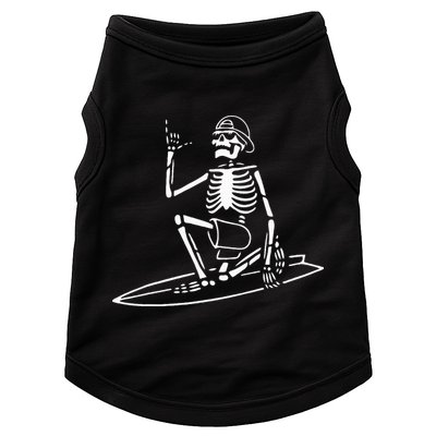 Skeleton Surfing Lazy Halloween Costume Skull Bones Surfer Doggie Tank