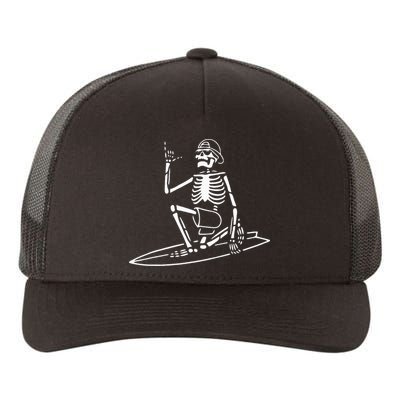 Skeleton Surfing Lazy Halloween Costume Skull Bones Surfer Yupoong Adult 5-Panel Trucker Hat