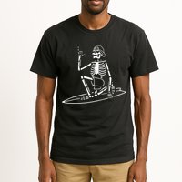 Skeleton Surfing Lazy Halloween Costume Skull Bones Surfer Tall T-Shirt