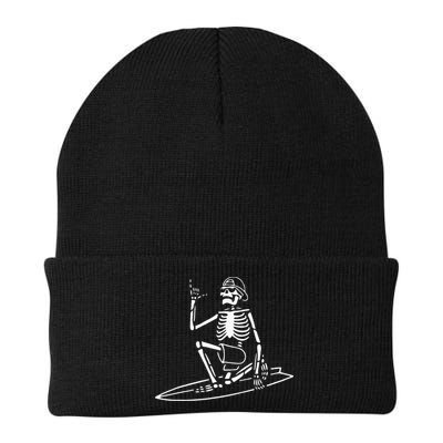 Skeleton Surfing Lazy Halloween Costume Skull Bones Surfer Beanie